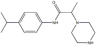 2-(piperazin-1-yl)-N-[4-(propan-2-yl)phenyl]propanamide 结构式