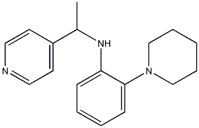 2-(piperidin-1-yl)-N-[1-(pyridin-4-yl)ethyl]aniline,,结构式