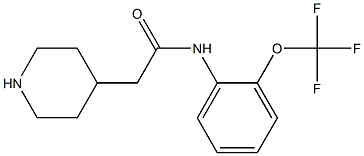 2-(piperidin-4-yl)-N-[2-(trifluoromethoxy)phenyl]acetamide Struktur