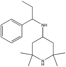 2,2,6,6-tetramethyl-N-(1-phenylpropyl)piperidin-4-amine 化学構造式