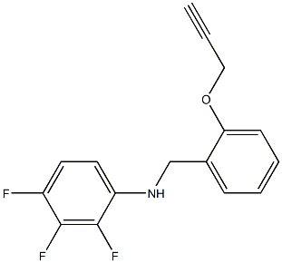 2,3,4-trifluoro-N-{[2-(prop-2-yn-1-yloxy)phenyl]methyl}aniline,,结构式