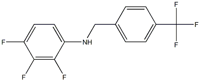 2,3,4-trifluoro-N-{[4-(trifluoromethyl)phenyl]methyl}aniline,,结构式