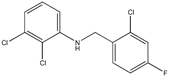 2,3-dichloro-N-[(2-chloro-4-fluorophenyl)methyl]aniline,,结构式