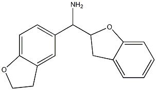 2,3-dihydro-1-benzofuran-2-yl(2,3-dihydro-1-benzofuran-5-yl)methanamine 结构式