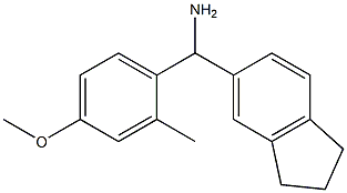 2,3-dihydro-1H-inden-5-yl(4-methoxy-2-methylphenyl)methanamine,,结构式