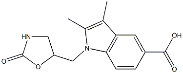 2,3-dimethyl-1-[(2-oxo-1,3-oxazolidin-5-yl)methyl]-1H-indole-5-carboxylic acid