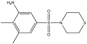 2,3-dimethyl-5-(thiomorpholine-4-sulfonyl)aniline,,结构式