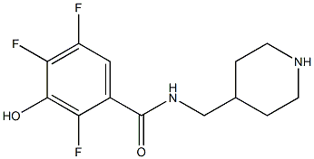 2,4,5-trifluoro-3-hydroxy-N-(piperidin-4-ylmethyl)benzamide 结构式