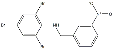 2,4,6-tribromo-N-[(3-nitrophenyl)methyl]aniline,,结构式