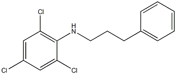 2,4,6-trichloro-N-(3-phenylpropyl)aniline Structure