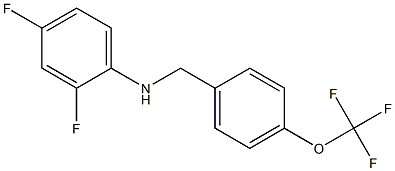 2,4-difluoro-N-{[4-(trifluoromethoxy)phenyl]methyl}aniline Structure