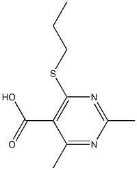 2,4-dimethyl-6-(propylthio)pyrimidine-5-carboxylic acid|