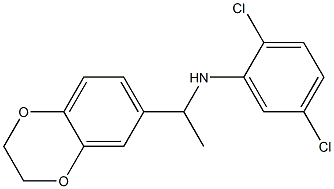 2,5-dichloro-N-[1-(2,3-dihydro-1,4-benzodioxin-6-yl)ethyl]aniline 化学構造式