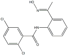 2,5-dichloro-N-{2-[1-(hydroxyimino)ethyl]phenyl}benzamide 化学構造式