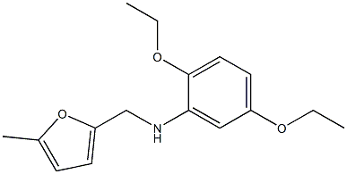 2,5-diethoxy-N-[(5-methylfuran-2-yl)methyl]aniline,,结构式