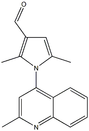 2,5-dimethyl-1-(2-methylquinolin-4-yl)-1H-pyrrole-3-carbaldehyde 结构式