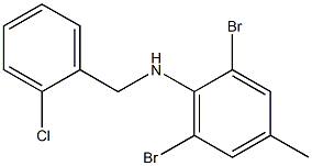 2,6-dibromo-N-[(2-chlorophenyl)methyl]-4-methylaniline,,结构式