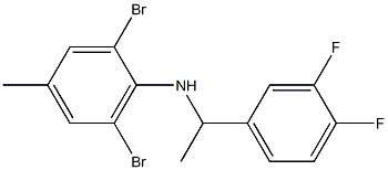 2,6-dibromo-N-[1-(3,4-difluorophenyl)ethyl]-4-methylaniline Structure