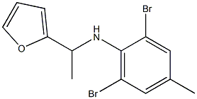 2,6-dibromo-N-[1-(furan-2-yl)ethyl]-4-methylaniline 结构式