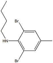2,6-dibromo-N-butyl-4-methylaniline,,结构式