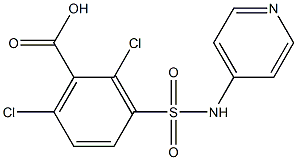 2,6-dichloro-3-(pyridin-4-ylsulfamoyl)benzoic acid Structure