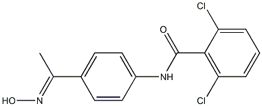 2,6-dichloro-N-{4-[1-(hydroxyimino)ethyl]phenyl}benzamide 化学構造式
