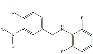 2,6-difluoro-N-[(4-methoxy-3-nitrophenyl)methyl]aniline Structure