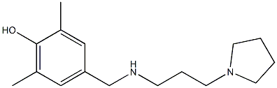 2,6-dimethyl-4-({[3-(pyrrolidin-1-yl)propyl]amino}methyl)phenol Structure