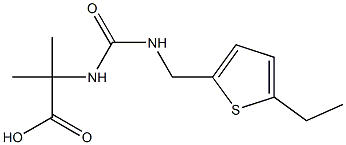 2-[({[(5-ethylthien-2-yl)methyl]amino}carbonyl)amino]-2-methylpropanoic acid,,结构式