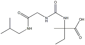 2-[({[2-(isobutylamino)-2-oxoethyl]amino}carbonyl)amino]-2-methylbutanoic acid Structure
