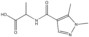 2-[(1,5-dimethyl-1H-pyrazol-4-yl)formamido]propanoic acid,,结构式
