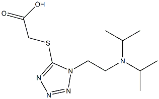 2-[(1-{2-[bis(propan-2-yl)amino]ethyl}-1H-1,2,3,4-tetrazol-5-yl)sulfanyl]acetic acid|