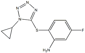 2-[(1-cyclopropyl-1H-1,2,3,4-tetrazol-5-yl)sulfanyl]-5-fluoroaniline Structure