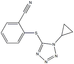  2-[(1-cyclopropyl-1H-1,2,3,4-tetrazol-5-yl)sulfanyl]benzonitrile