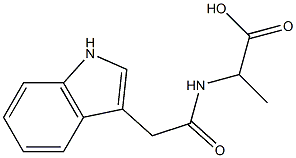 2-[(1H-indol-3-ylacetyl)amino]propanoic acid Struktur