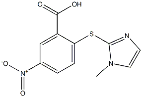 2-[(1-methyl-1H-imidazol-2-yl)sulfanyl]-5-nitrobenzoic acid,,结构式