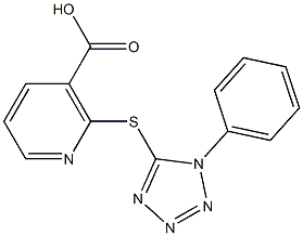 2-[(1-phenyl-1H-tetrazol-5-yl)thio]nicotinic acid Structure