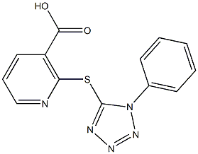 2-[(1-phenyl-1H-tetrazol-5-yl)thio]nicotinic acid 结构式