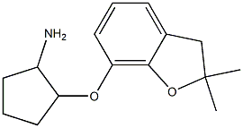 2-[(2,2-dimethyl-2,3-dihydro-1-benzofuran-7-yl)oxy]cyclopentanamine 结构式