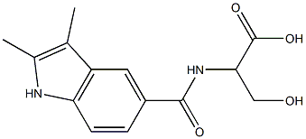 2-[(2,3-dimethyl-1H-indol-5-yl)formamido]-3-hydroxypropanoic acid|