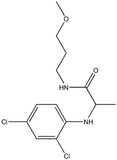 2-[(2,4-dichlorophenyl)amino]-N-(3-methoxypropyl)propanamide,,结构式