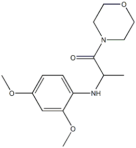 2-[(2,4-dimethoxyphenyl)amino]-1-(morpholin-4-yl)propan-1-one,,结构式