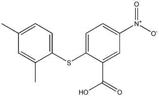 2-[(2,4-dimethylphenyl)sulfanyl]-5-nitrobenzoic acid 结构式