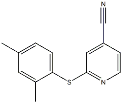 2-[(2,4-dimethylphenyl)sulfanyl]pyridine-4-carbonitrile 结构式