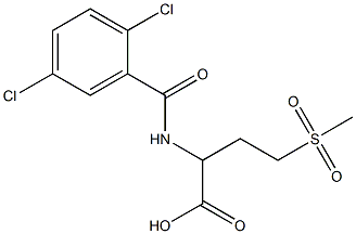 2-[(2,5-dichlorophenyl)formamido]-4-methanesulfonylbutanoic acid,,结构式