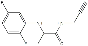 2-[(2,5-difluorophenyl)amino]-N-(prop-2-yn-1-yl)propanamide Structure