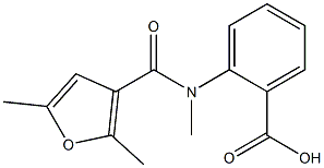 2-[(2,5-dimethyl-3-furoyl)(methyl)amino]benzoic acid,,结构式