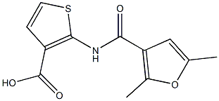 2-[(2,5-dimethyl-3-furoyl)amino]thiophene-3-carboxylic acid Struktur