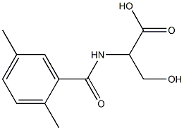 2-[(2,5-dimethylbenzoyl)amino]-3-hydroxypropanoic acid,,结构式