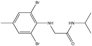 2-[(2,6-dibromo-4-methylphenyl)amino]-N-(propan-2-yl)acetamide 化学構造式